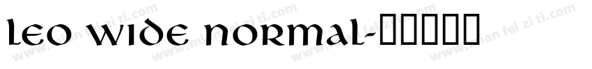 Leo Wide Normal字体转换